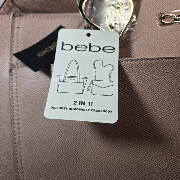 bebe Pink Tote with Monogram Clutch - Picture 10 of 12